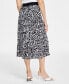 Women's Printed Pleated Midi Skirt, Created for Macy's