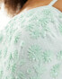 Фото #2 товара Maya Premium embellished maxi dress in mint green