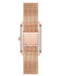 Women's Quartz Rectangular Rose Gold-Tone Stainless Steel Mesh Band Watch, 24mm