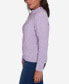 Фото #12 товара Women's Classic Chenille Diamond Stitch Turtleneck Sweater