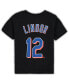 ფოტო #4 პროდუქტის Infant Boys and Girls Francisco Lindor Black New York Mets Name and Number T-shirt