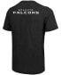 Фото #2 товара Atlanta Falcons Tri-Blend Pocket Heathered Black T-shirt