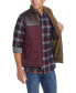 Men's Sherpa Lined with Faux Leather Detailing Vest