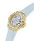 Фото #3 товара Guess Damen Armbanduhr SELENE Multifunktion hellblau, gold 39 mm GW0695L1