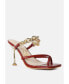 Фото #3 товара Women's Social Bee Link Chain Embellished Heel Sandals