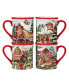 Фото #1 товара Homestead Christmas 4 Piece Mug Set
