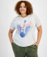 Trendy Plus Size Nashville Short-Sleeve T-Shirt Glacier Gr, 2X - фото #1