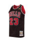 Фото #3 товара Men's Michael Jordan Black Chicago Bulls 1996/97 Hardwood Classics Authentic Jersey