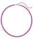 Silver-Tone 4mm Crystal Tennis Necklace, 15"+3" extender, Created for Macy's