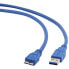 Фото #1 товара Кабель USB 3.0 A — Micro USB B GEMBIRD CCP-MUSB3-AMBM-0.5 (0,5 m) Синий 50 cm