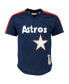 Фото #3 товара Men's Craig Biggio Navy Houston Astros 1991 Cooperstown Collection Mesh Big and Tall Pullover Jersey