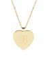 ფოტო #2 პროდუქტის Isabel Initial Heart Gold-Plated Pendant Necklace