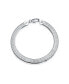 ფოტო #1 პროდუქტის Herringbone Reversible Flat Greek Key Design Flexible Strong Chain For Women Bracelet .925 Sterling Silver Made In Italy