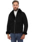 ფოტო #1 პროდუქტის Men's Sheepskin Bomber Jacket, Black Suede with Black Wool