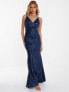 Фото #3 товара Women's Sequin Strappy Evening Dress