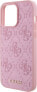 Guess Guess GUHCP15LP4EPMP iPhone 15 Pro 6.1" różowy/pink hardcase Leather 4G Stamped