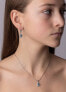 Фото #4 товара BRISA silver earrings with genuine rose gold and Brilliance Zirconia JJJ1141ERO