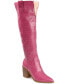 Фото #1 товара Womens Therese Wide Width Wide Calf Block Heel Knee High Dress Boots