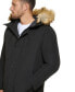 Фото #9 товара Men's Long Parka with Faux-Fur Lined Hood