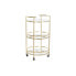 Serving trolley DKD Home Decor Golden Metal Mirror 42,5 x 42,5 x 74,3 cm