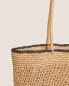 Paper beach bag with trim detail