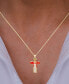 ფოტო #2 პროდუქტის Enamel Jesus Cross 18" Pendant Necklace in 14k Gold