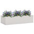 Фото #3 товара Столовый сервиз vidaXL office Flower Box светло-серый 35.4"x15.7"x9.1" из стали