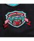 Men's Black Distressed Vancouver Grizzlies Hardwood Classics Vintage-Like Logo Full-Zip Bomber Jacket