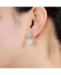 ფოტო #2 პროდუქტის Sterling Silver Clear Cubic Zirconia Triangle Drop Earrings