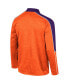 Фото #2 товара Men's Orange Clemson Tigers Marled Half-Zip Jacket