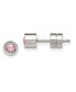 ფოტო #1 პროდუქტის Stainless Steel Polished Pink CZ Stud Earrings