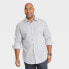Фото #1 товара Men's Big & Tall Performance Dress Long Sleeve Button-Down Shirt - Goodfellow &
