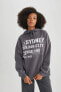 Фото #3 товара Oversize Fit Kapüşonlu Kalın Sweatshirt