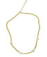 ფოტო #1 პროდუქტის 16.5-2.5" Adjustable 14K Gold Plated Curb Chain with Crystal Hearts Necklace