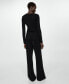 ფოტო #2 პროდუქტის Women's Straight Knitted Pants