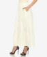 ფოტო #3 პროდუქტის Women's Pleated Tiered Maxi Skirt