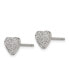 ფოტო #3 პროდუქტის Stainless Steel Polished with CZ Heart Earrings