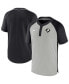 Фото #2 товара Men's Black, Silver Chicago White Sox City Plate Performance Henley Raglan T-shirt