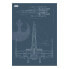 Фото #1 товара Wandbild Star Wars Blueprint X-Wing