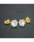 ფოტო #2 პროდუქტის Stainless Steel 18K Micron Gold Plated Stud Earrings