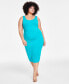 Фото #1 товара Trendy Plus Size Sleeveless Bodycon Midi Dress, Created for Macy's