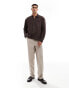 ASOS DESIGN oversized heavyweight button through jersey jacket with pocket detail in brown Sealbraun, M - Chest 40 - фото #4