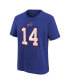 Preschool Boys and Girls Stefon Diggs Royal Buffalo Bills Player Name and Number T-shirt Синий, 4 - фото #2