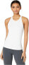 Фото #1 товара ALO 188042 Womens Racerback Sleeveless Activewear Tank Top White Size X-Small