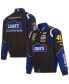 Фото #1 товара Men's Black Jimmie Johnson Lowe's Twill Driver Uniform Full-Snap Jacket