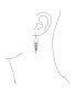 ფოტო #2 პროდუქტის Geometric Art Deco Style Long Bars Dangle Statement Earrings For Women Crystal Accent Stainless Steel