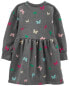 Toddler Butterfly Long-Sleeve Fleece Dress 5T