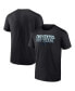 Фото #1 товара Men's Black Carolina Panthers Big and Tall Two States One Team Statement T-shirt