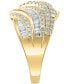 ფოტო #4 პროდუქტის EFFY® Diamond Baguette & Round Diagonal Multirow Ring (1-5/8 ct. t.w.) in 14k Gold