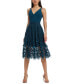 ფოტო #1 პროდუქტის Plunging Darleen Neck Fit & Flare Dress